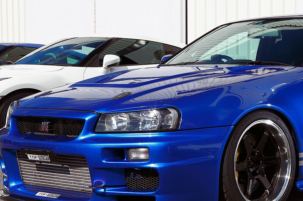 【M's】R34 スカイライン GT-R BNR34 (1999.1-2002.12) TOP SECRET G-FORCE エアロボンネット トップシークレット FRP エアロ パーツ