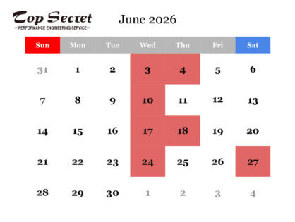 6月の店休日のお知らせ